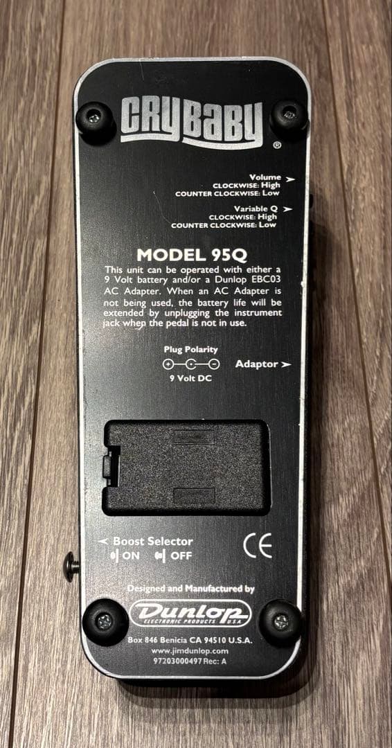 クライベイビーDunlop Cry Baby 95Q ワウペダル