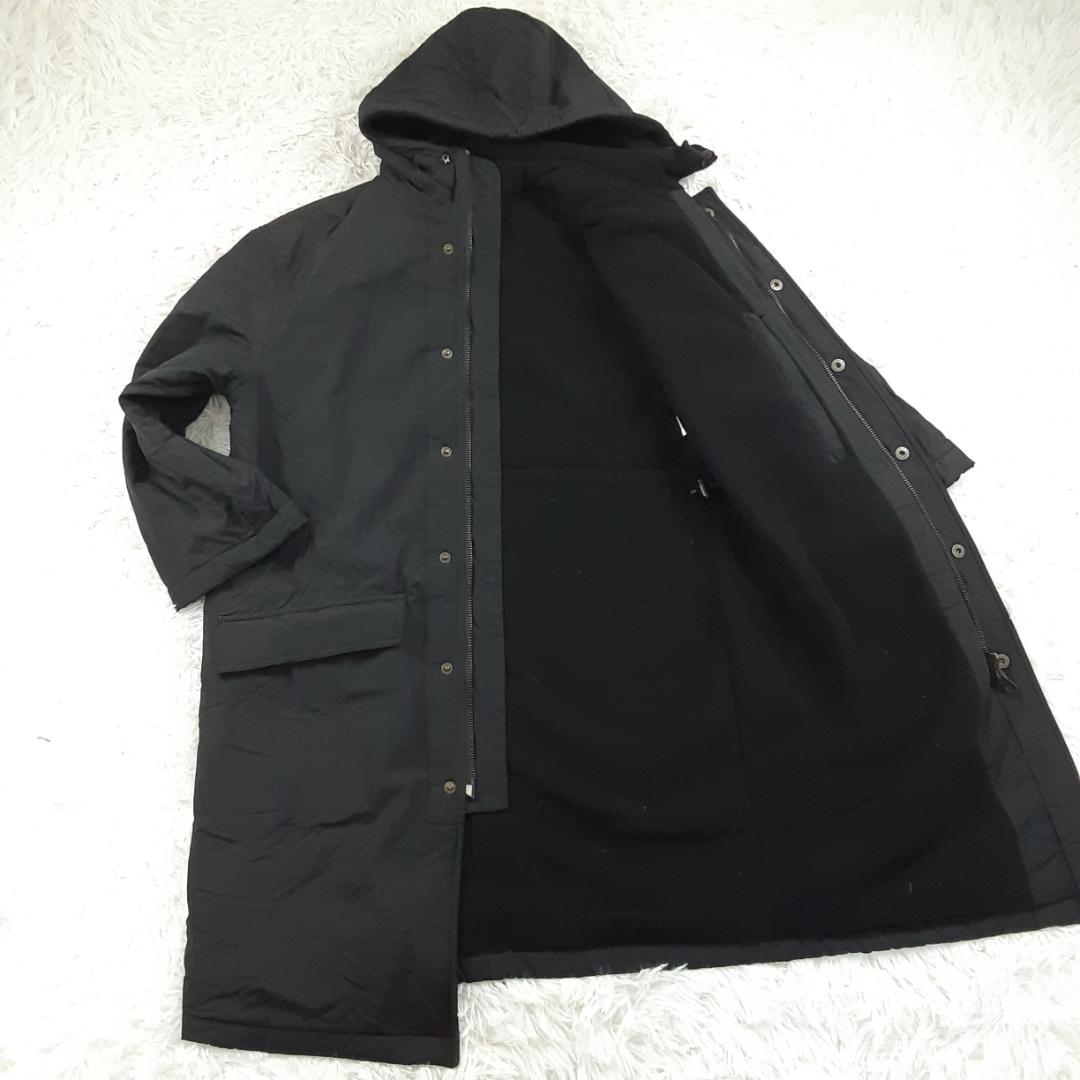 美品◎mila schon ミラショーン ベンチコート 黒 裏地フリース 防風