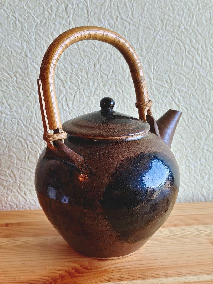 出西窯　古作　丸文土瓶　島根民藝　民芸　土瓶　バーナード・リーチ　濱田庄司