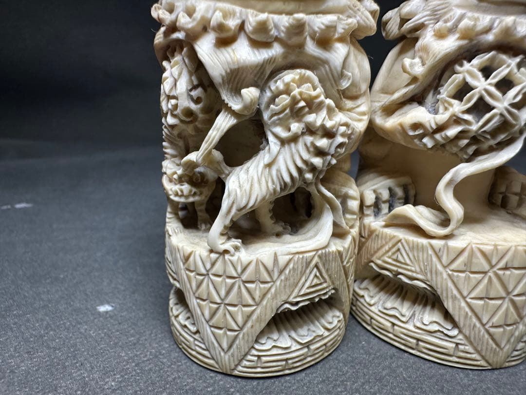 極上　天然素材　アンティーク　置物　骨董　飾り物　古美術品　 細密細工　彫刻