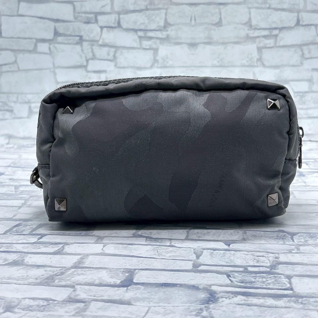 MARK&LONA　スタッズ付きブラッククラッチバッグ グルフバッグ カート