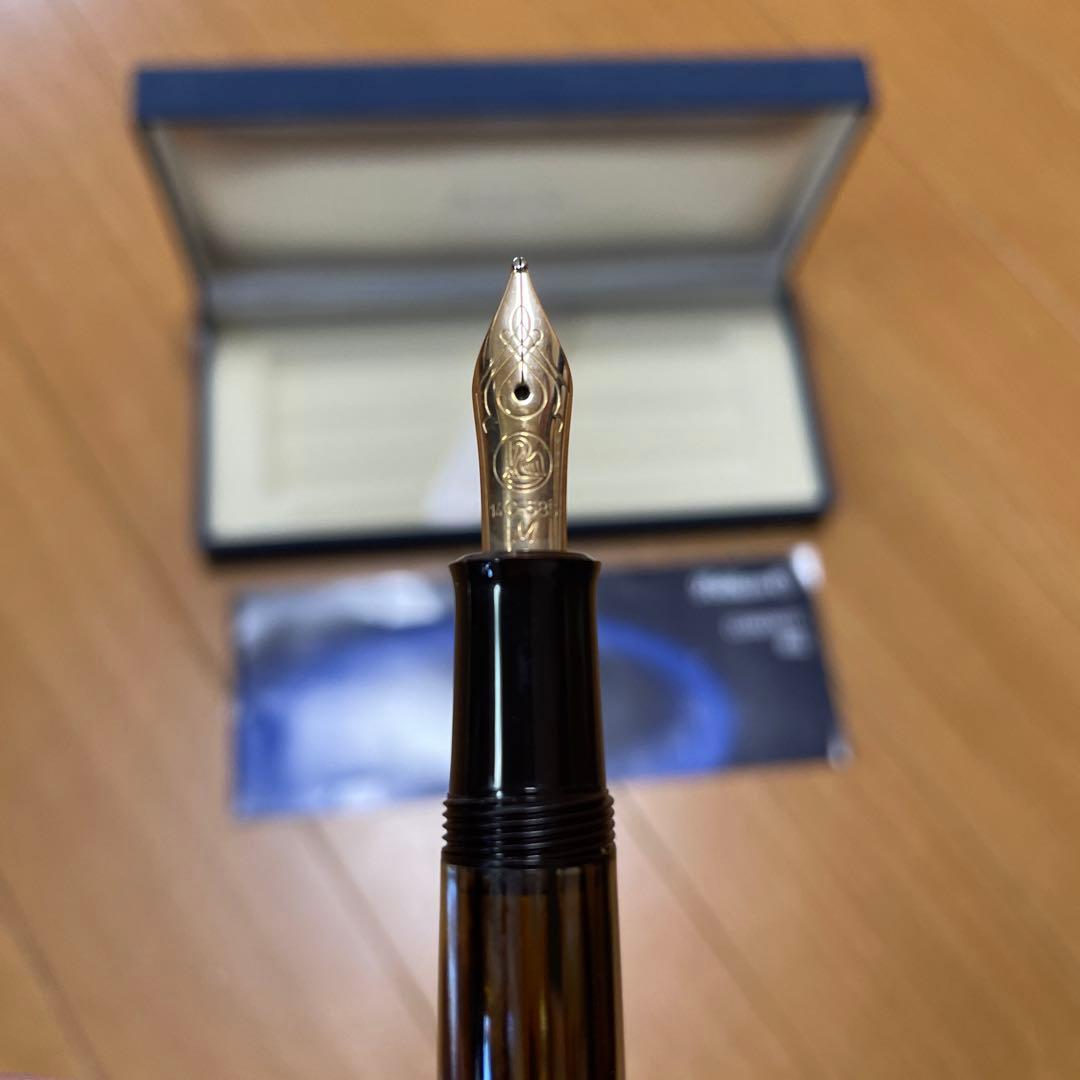新品未使用 Pelikan ペリカン 万年筆 スーベレーン M400 茶縞