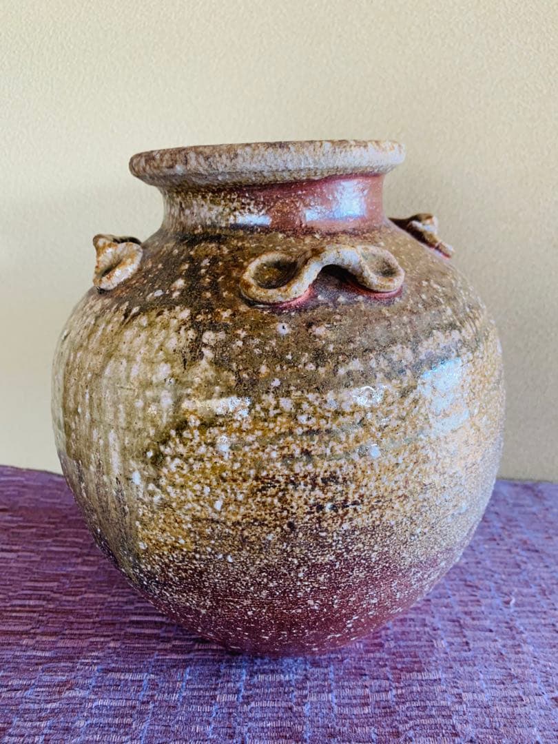 信楽焼、四つ耳、大壺、