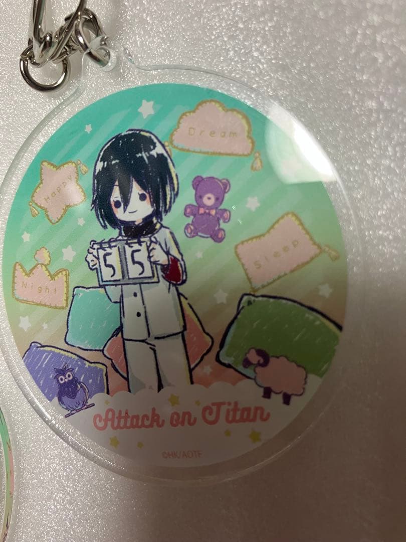 【2個セット】進撃の巨人 グラフアート アクリルキーホルダー／お泊り会ver.