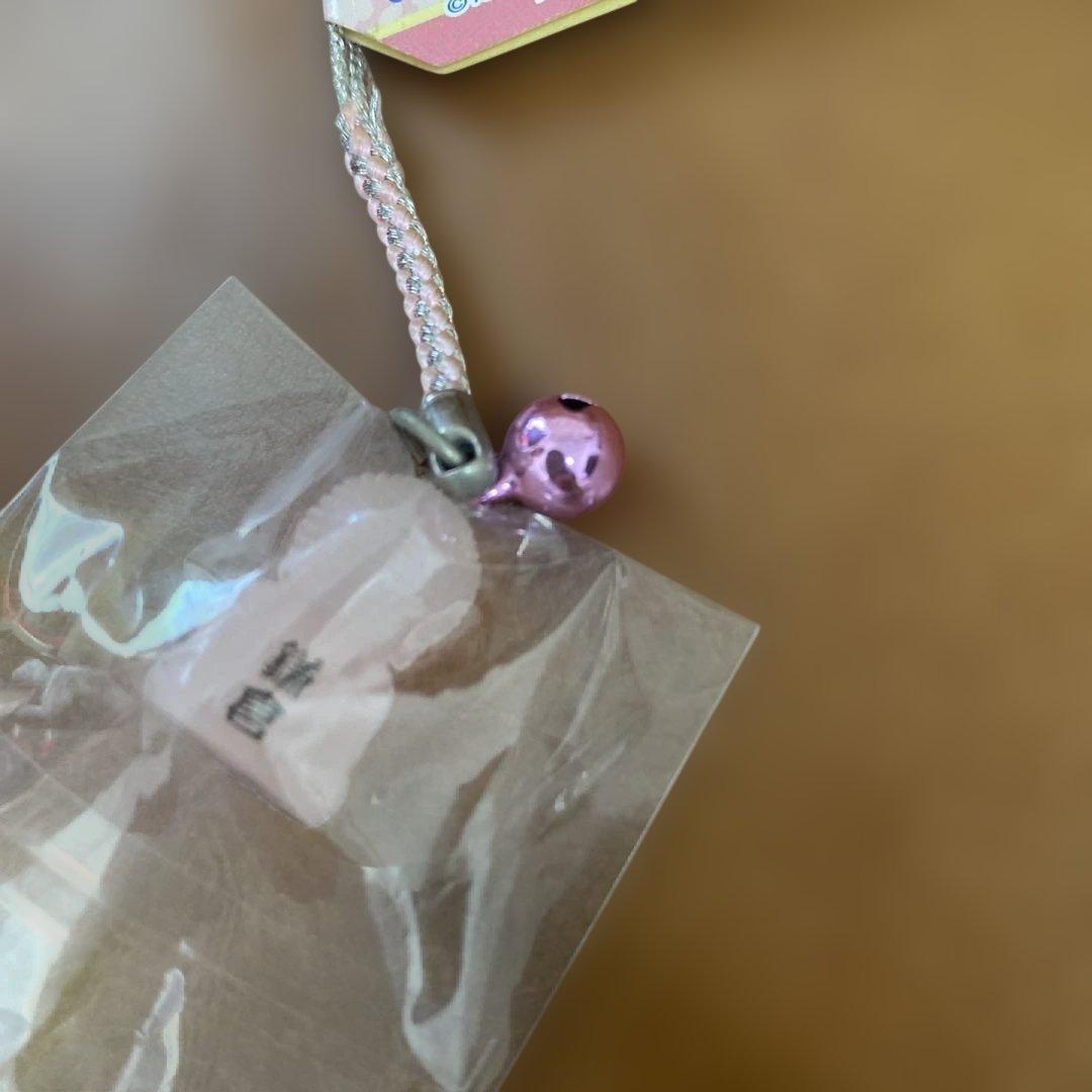 【未使用】ハローキティ☆ストラップ　根付け　鎌倉バージョン　大仏　ピンク