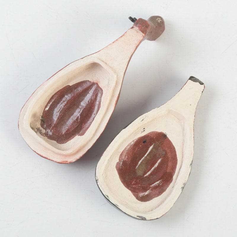 茶道具　横山朝陽作　陶器製　呉須絵　琵琶香合　干支巳　共箱　V　9346