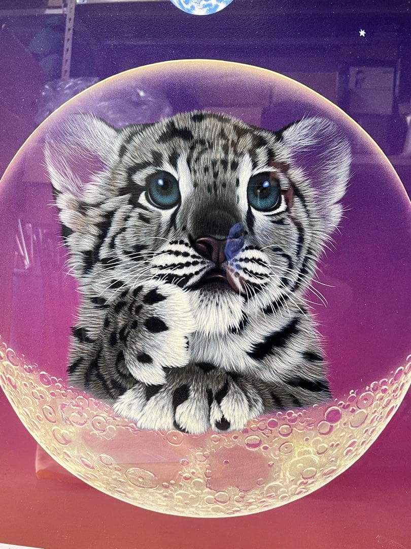 シム・シメール ウィッシング・オン・ザ・ムーン　アクリル画 証明書付