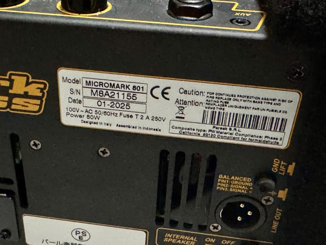 MARKBASS MICROMARK 801 2025年製