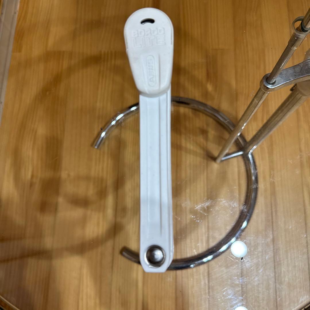 ABUS BORDO LITE 6050 アバス 自転車ロック 折りたたみ式　白