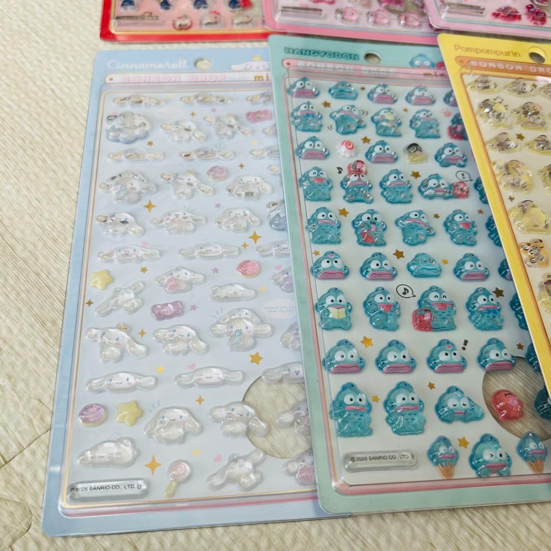 正規品‼️ サンリオ ボンボンドロップシールミニ 8種類 コンプリートセット