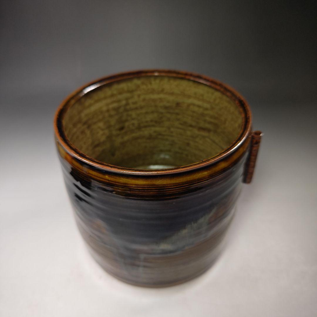 イ562 水指『亀井楽山造　鵬雲斎　極箱』『高取　管耳水指　共箱』茶道具