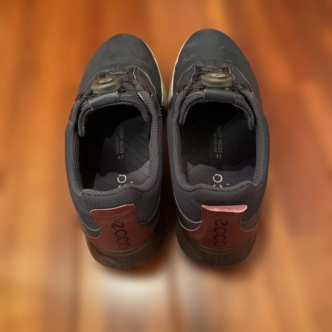 ECCO ゴルフシューズ BOA 41サイズ ネイビー　シューズキーパー付き
