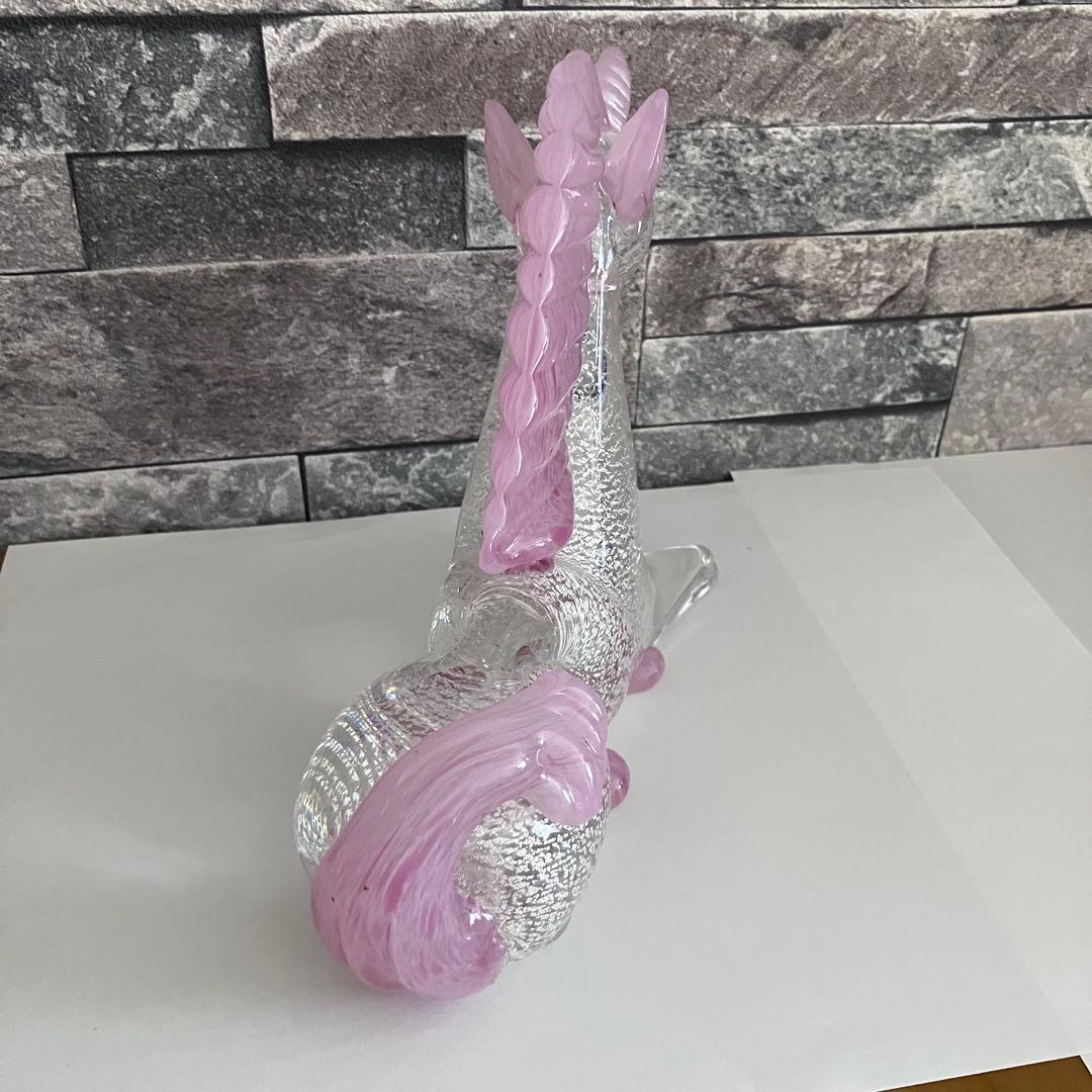 レトロ　ガラス置物　硝子細工　馬　ユニコーン　ベネチアングラス？　ムラーノ？