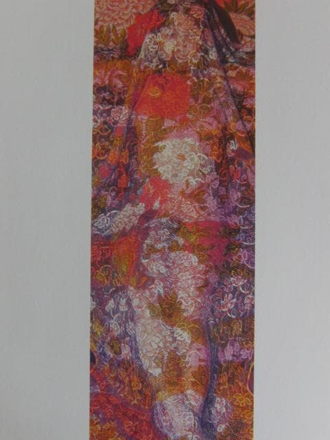 稲垣考二、花模様、希少な画集より、新品高級額、額装付、状態良好