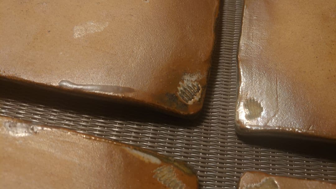 唐津焼 松尾友文　黒唐津 角皿 6枚