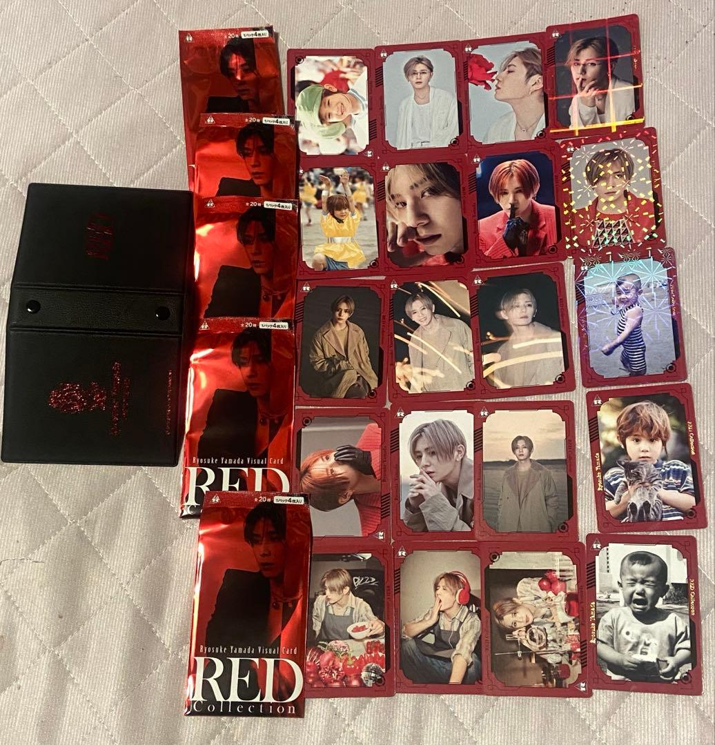 山田涼介 レッド ビジュアルカード カードホルダー コンプリート