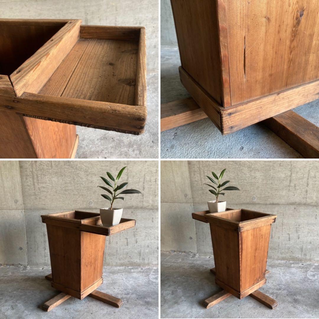 古い木製スタンド ホルダー ラック 収納 傘立て 棚 台 大型 和風 レトロ