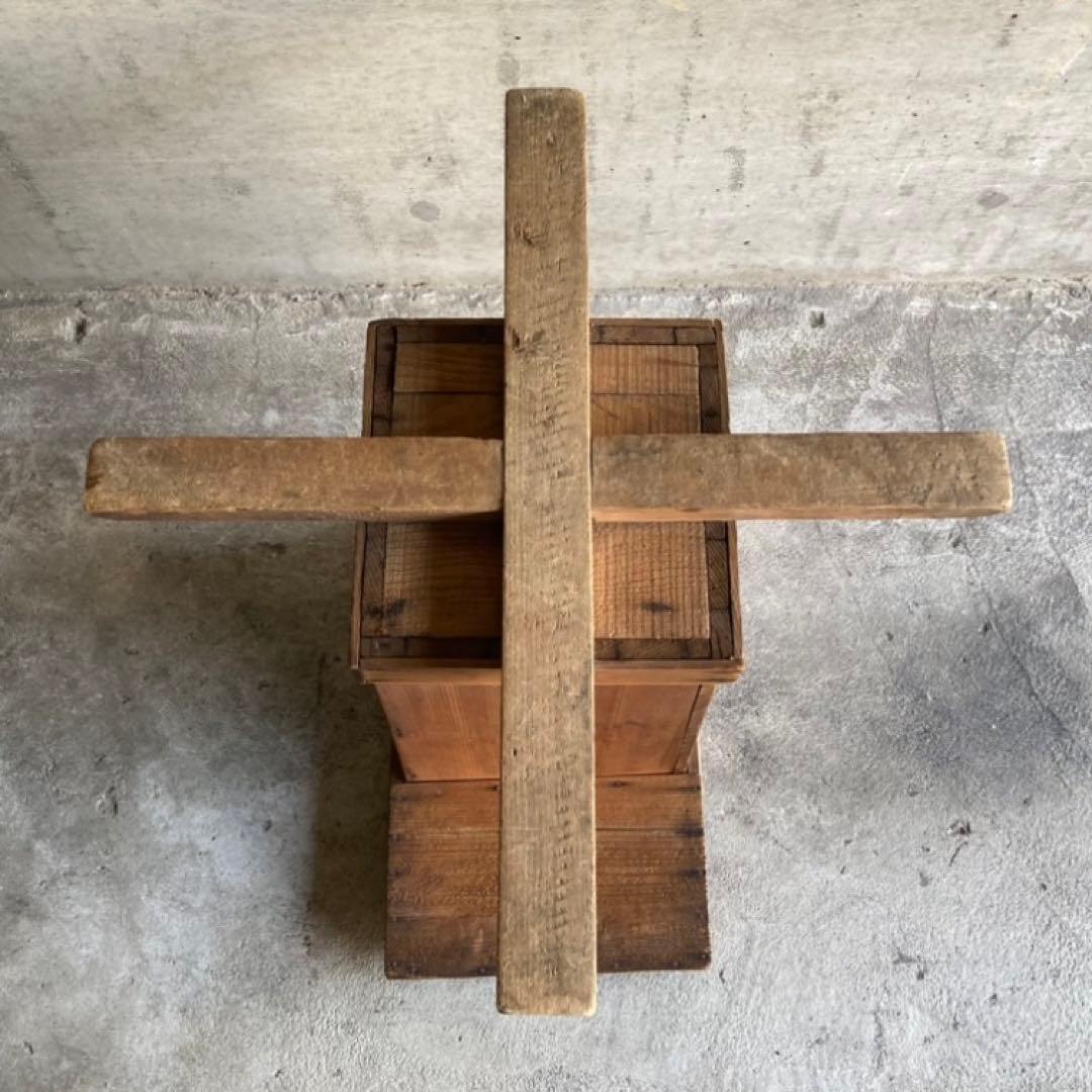 古い木製スタンド ホルダー ラック 収納 傘立て 棚 台 大型 和風 レトロ