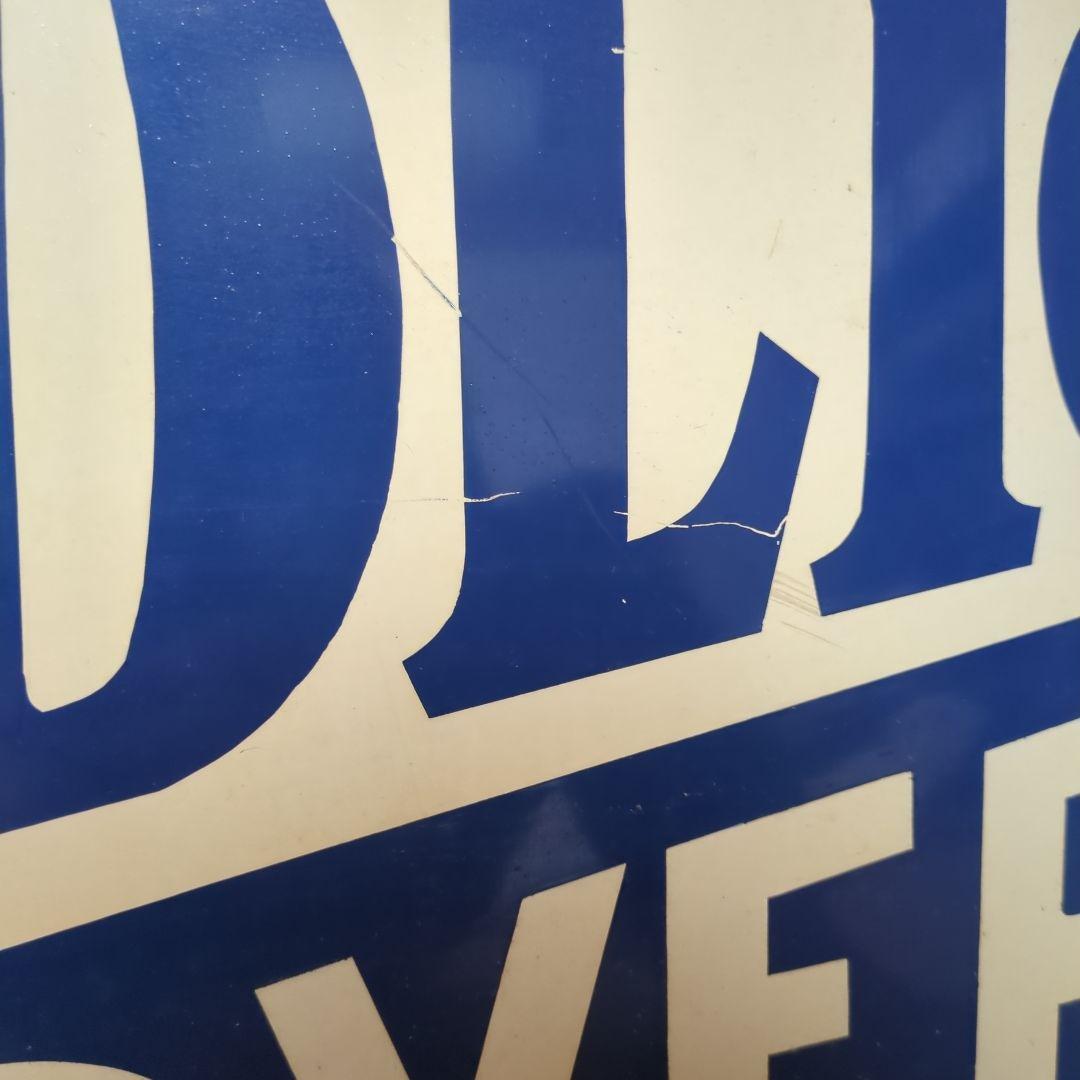 ヘッドライト大型ホーロー看板　50年代復刻レプリカ?　ビンテージ　ブリキ