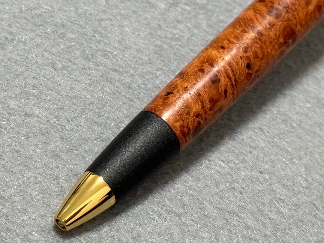 ボナンペン 真鍮金具 花梨瘤 シャーペン 栞[野原工芸 工房楔 こぶた工房]