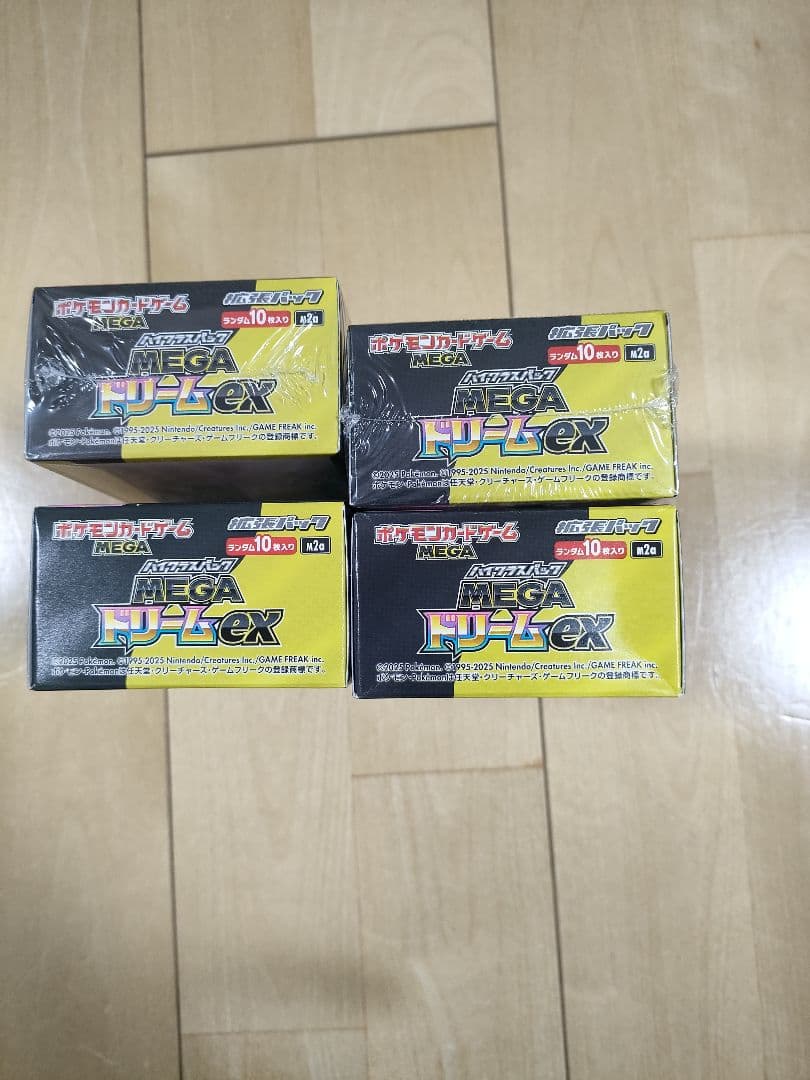 【新品未開封】ポケモンカードゲーム 「MEGAドリームex 」　4BOX