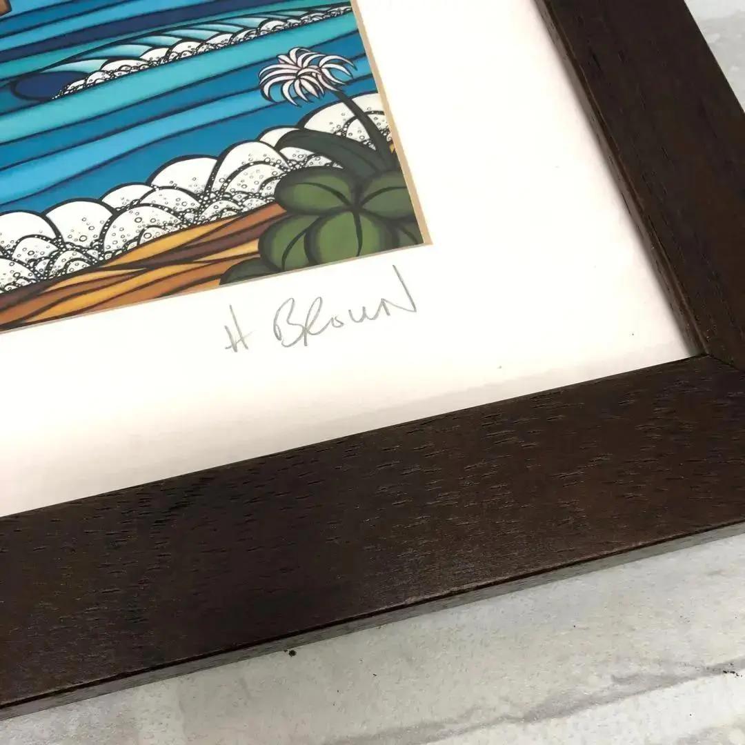 M3858 ヘザーブラウン 絵画 額縁付き 2点セット