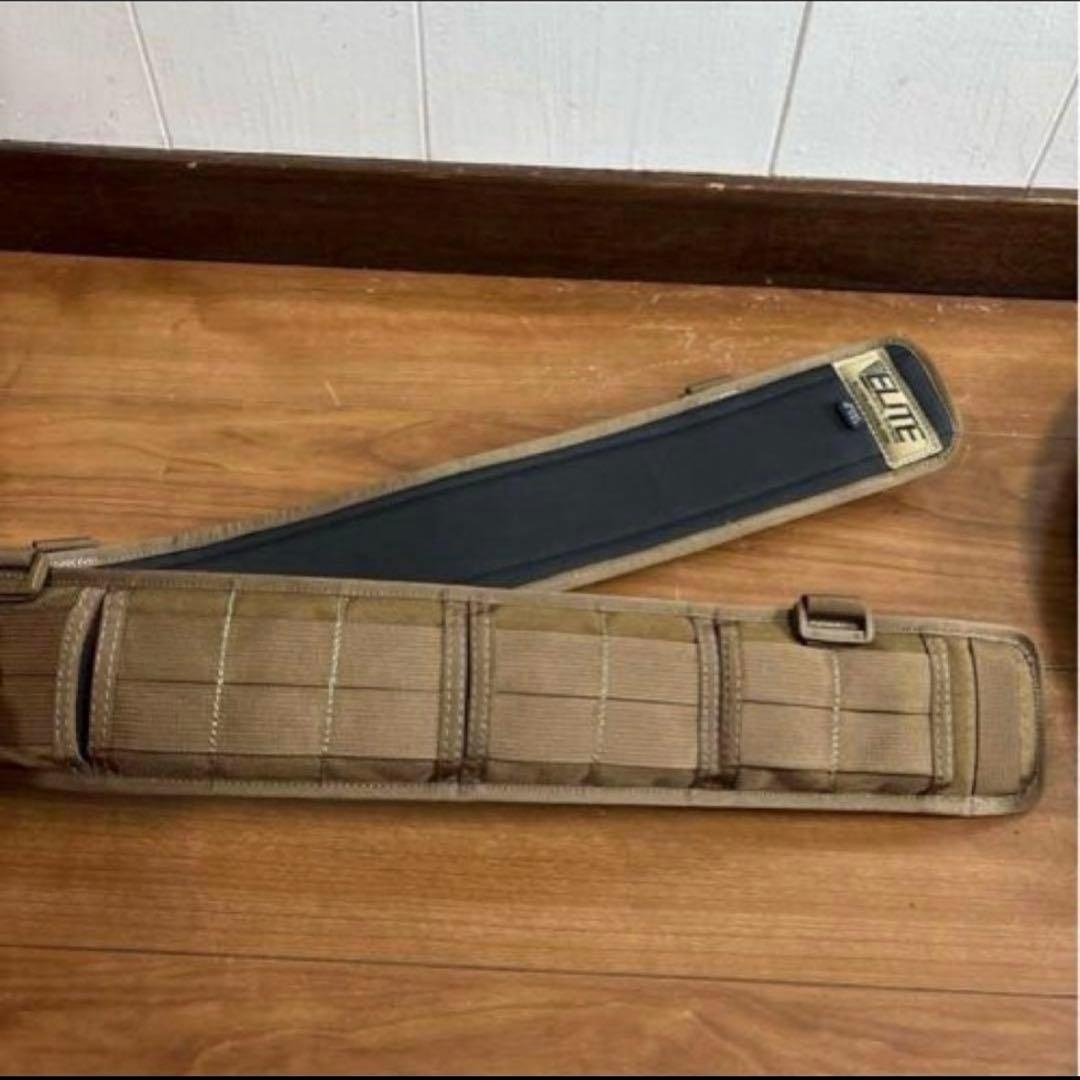 極美品　米軍　ELITE ガンファイターベルト　LARGE コヨーテ　USA製