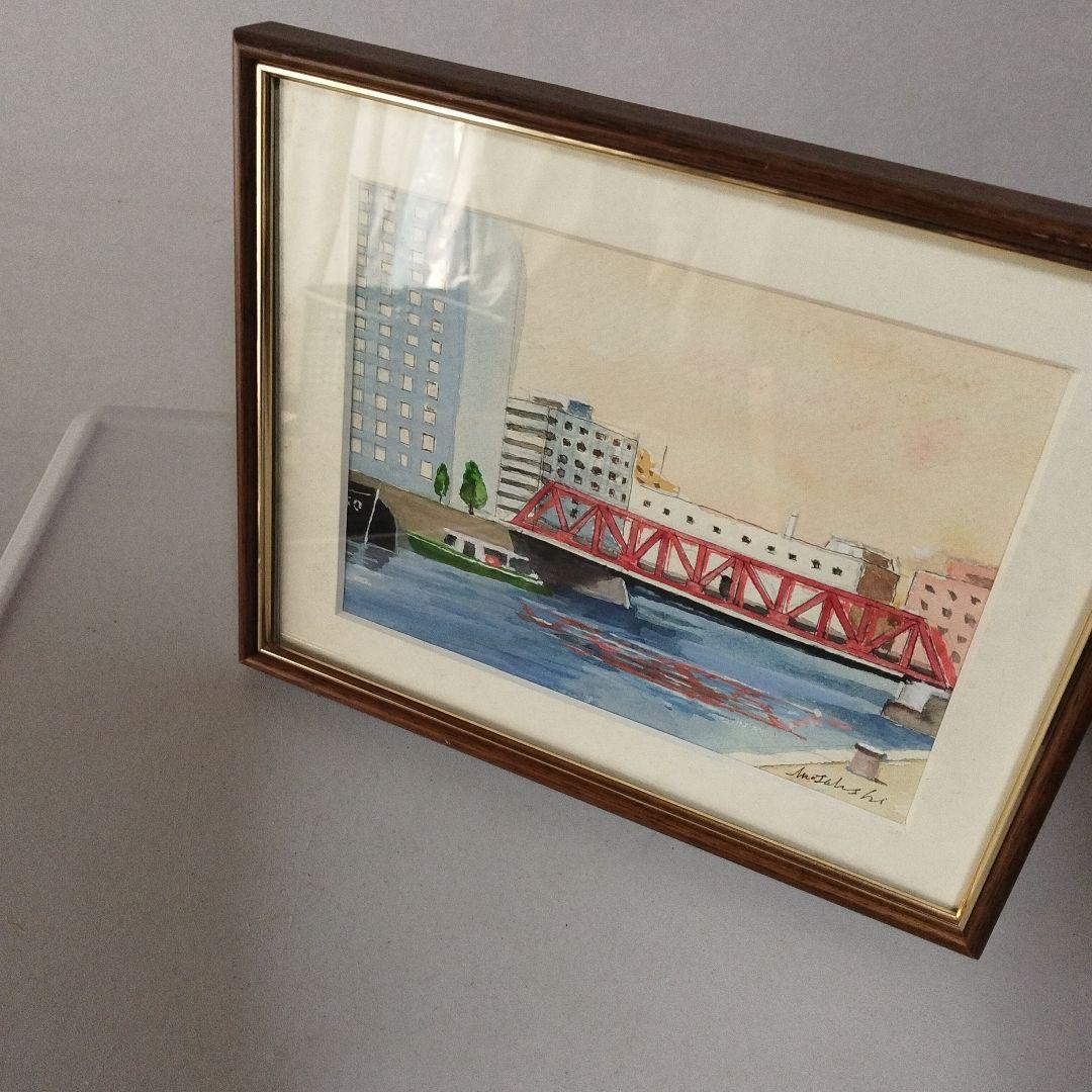 絵画、横浜風景。