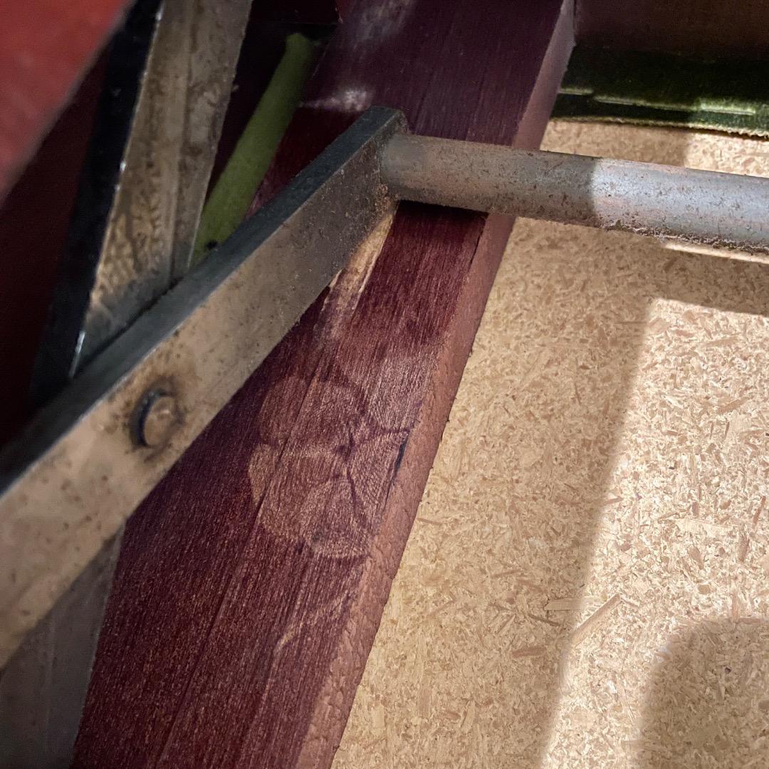 【手渡し限定】ディスカチャーチ？ ピアノ椅子 高低自在椅子 緑 茶 イタリア製