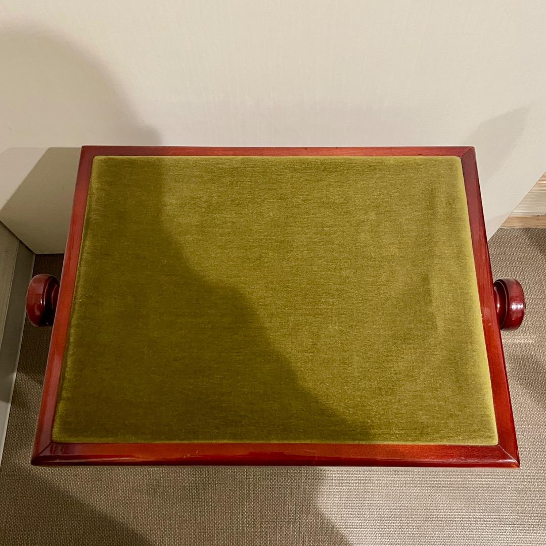 【手渡し限定】ディスカチャーチ？ ピアノ椅子 高低自在椅子 緑 茶 イタリア製