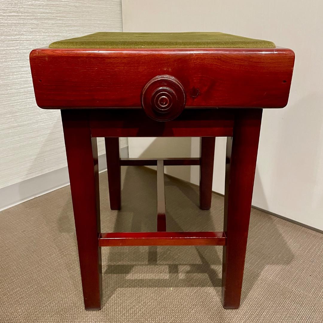 【手渡し限定】ディスカチャーチ？ ピアノ椅子 高低自在椅子 緑 茶 イタリア製