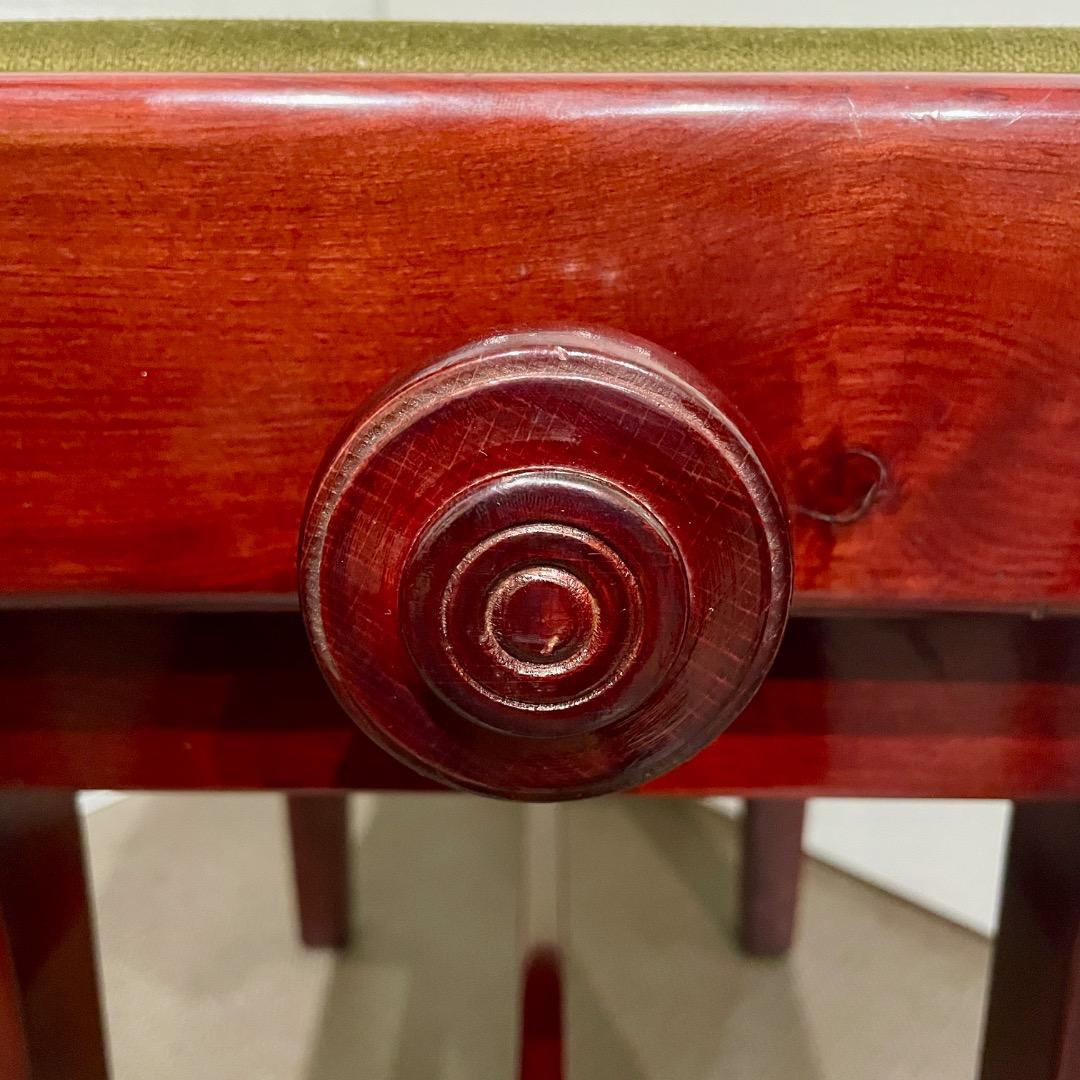 【手渡し限定】ディスカチャーチ？ ピアノ椅子 高低自在椅子 緑 茶 イタリア製