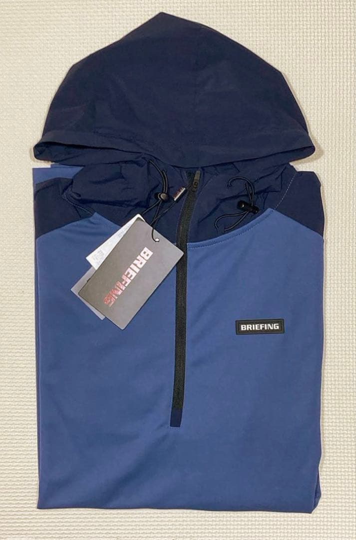 BRIEFING GOLF MS HALF ZIP HOODIE（BLUE／M）
