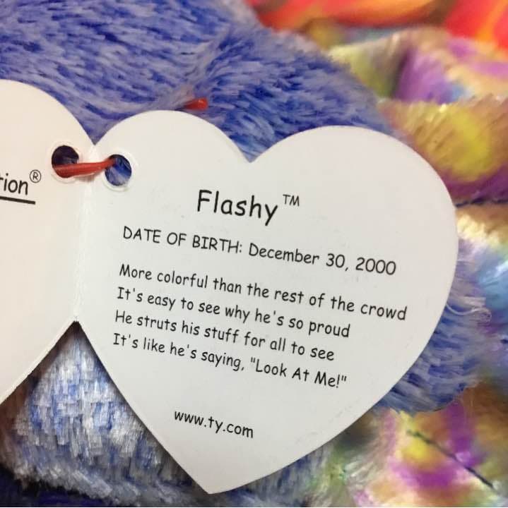 12月30日誕生日⚫虹色クジャク️●Ty ビーニーズ Beanie Baby