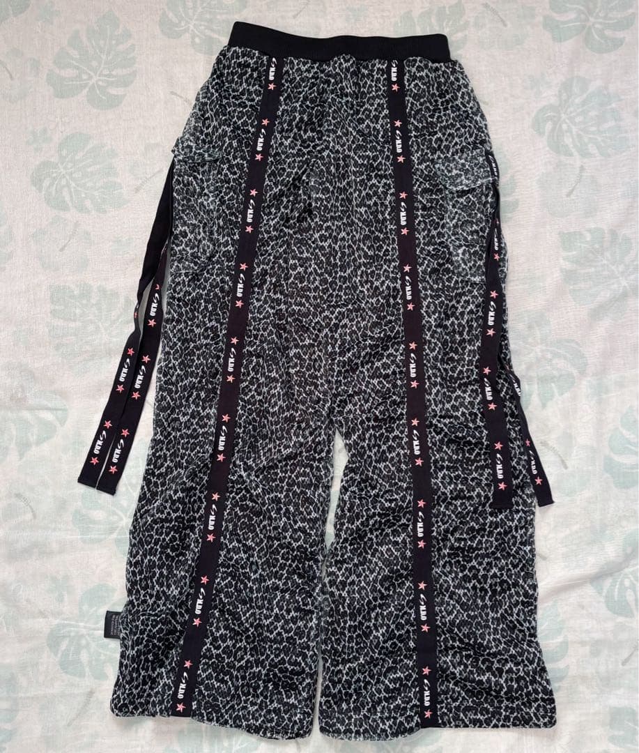 希少！【新品】《M.D.O》フィットネス★パンツ　ヒョウ柄メッシュ素材・男女兼用