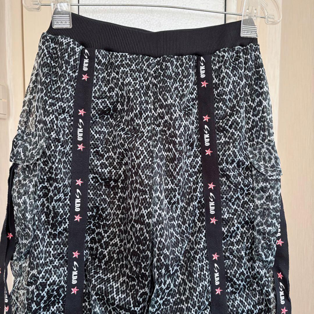 希少！【新品】《M.D.O》フィットネス★パンツ　ヒョウ柄メッシュ素材・男女兼用