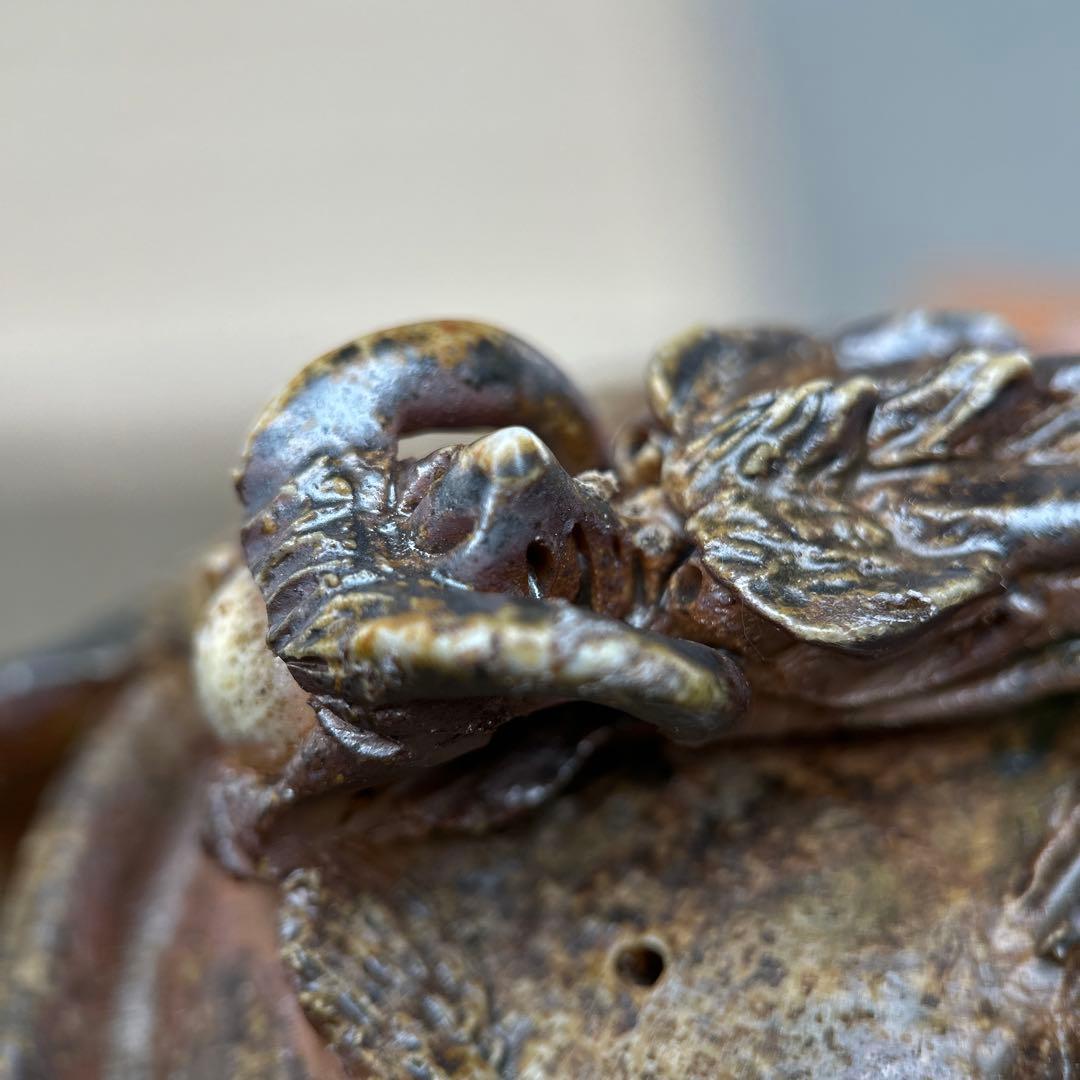 石田安弘 備前焼龍宝瓶 般若心经 人気作者 急須 共箱 共布 茶注 煎茶 茶道具