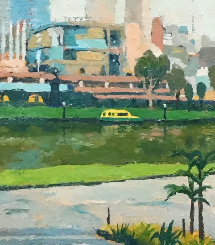 絵画 465 油絵/風景/オーストラリア/メルボルン/ヤラ川/F6号