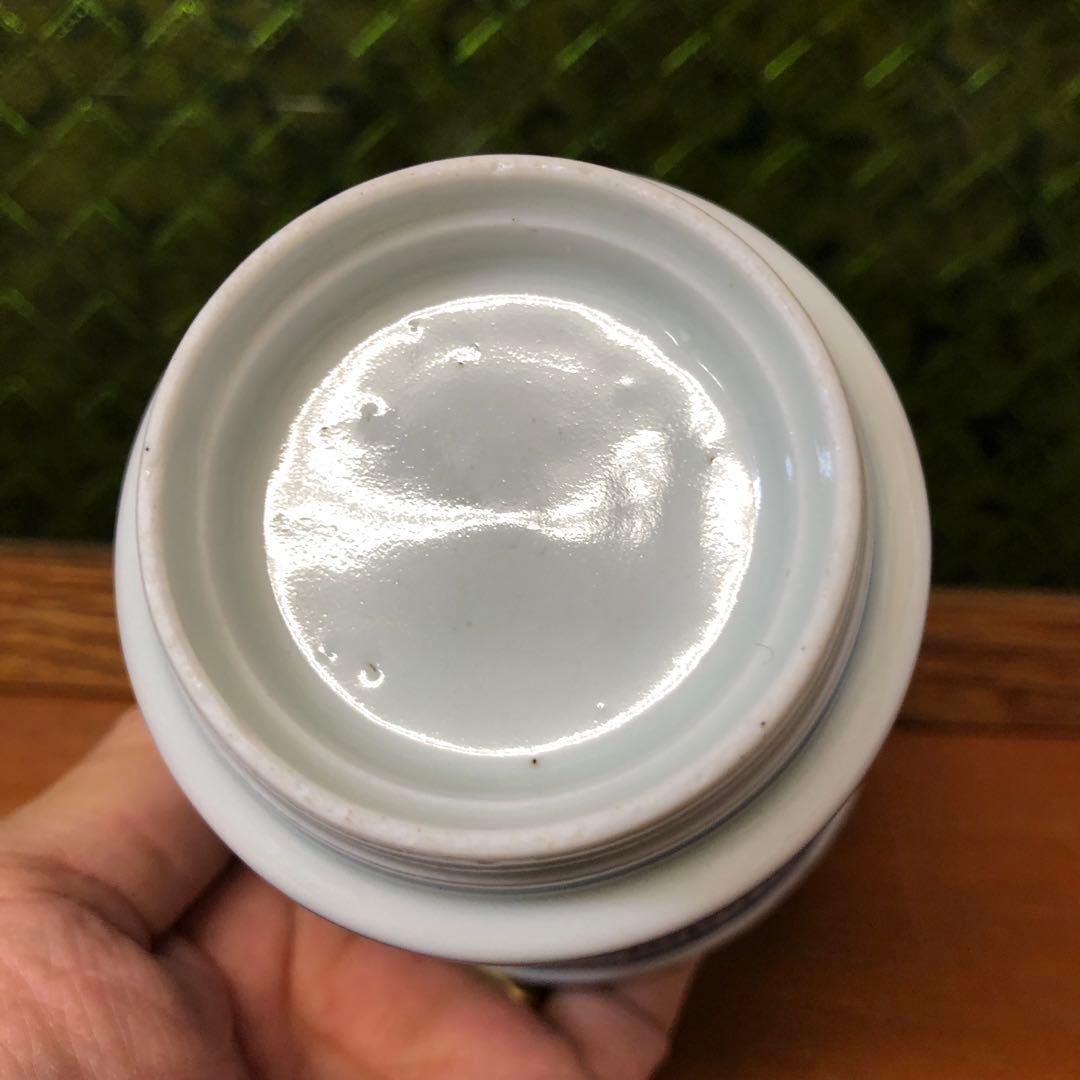 古伊万里　全面暦紋　江戸後期　染付　骨董品　大猪口　猪口　鉢　覗き