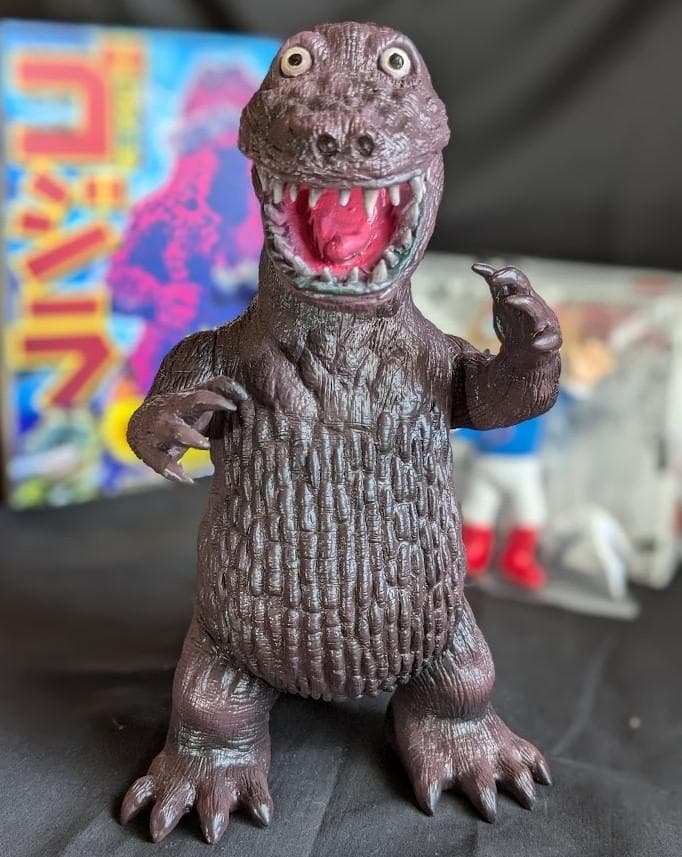 杉浦茂版ゴジラ＆新吉くん（シカルナ工房）ソフビフィギュア２体セット＋書籍
