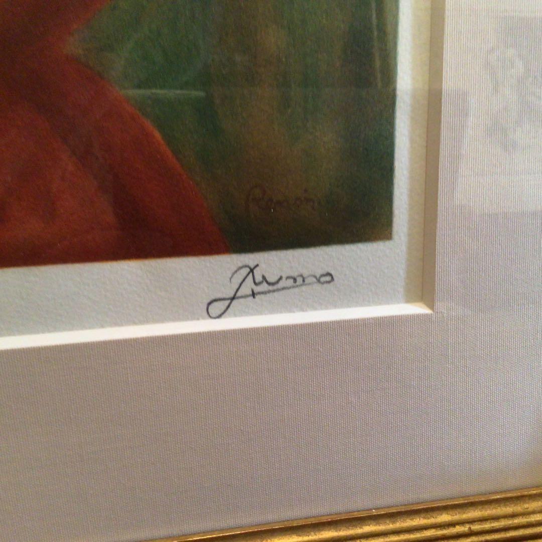 ルノワール　「読書」　リトグラフ