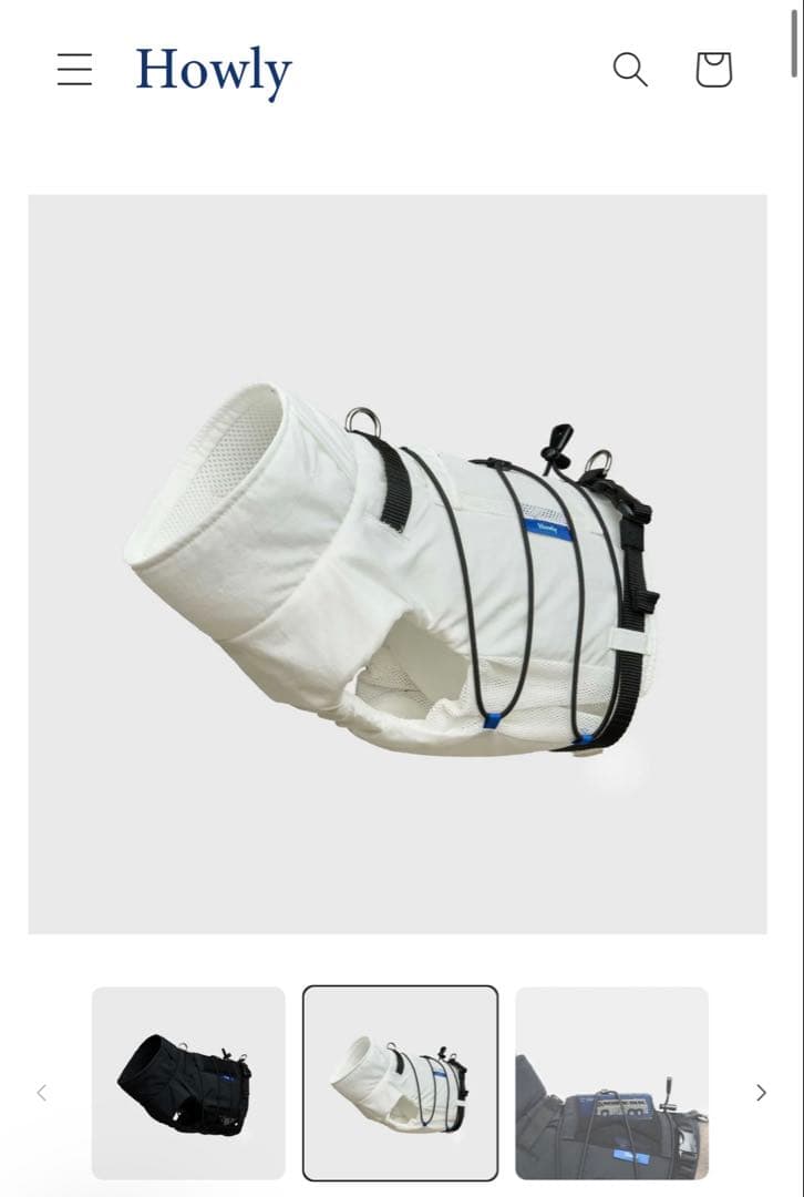 犬服・アクセサリー Howly FRAME-X ADV HARNESS - White Msize