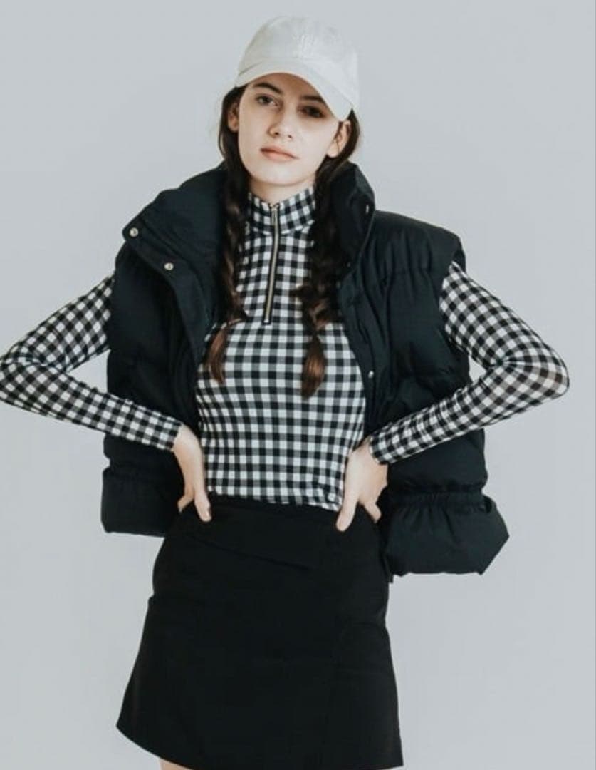 【完売品 未使用】ENTI Gathered Puffer Vest(BLK)