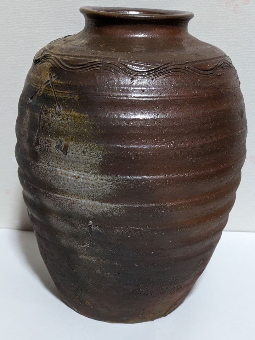 ♦️古備前 櫛目波状文壺 室町時代〜桃山時代 花活け 茶道具 置物 古美術骨董品