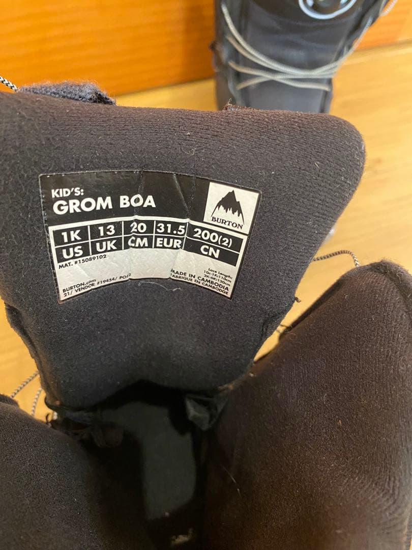 Burton Grom Kids ビンディング ブーツセット販売 20cm