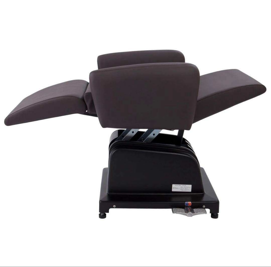 電動シャンプーチェア　ビューティーガレージ　ダークブラウン