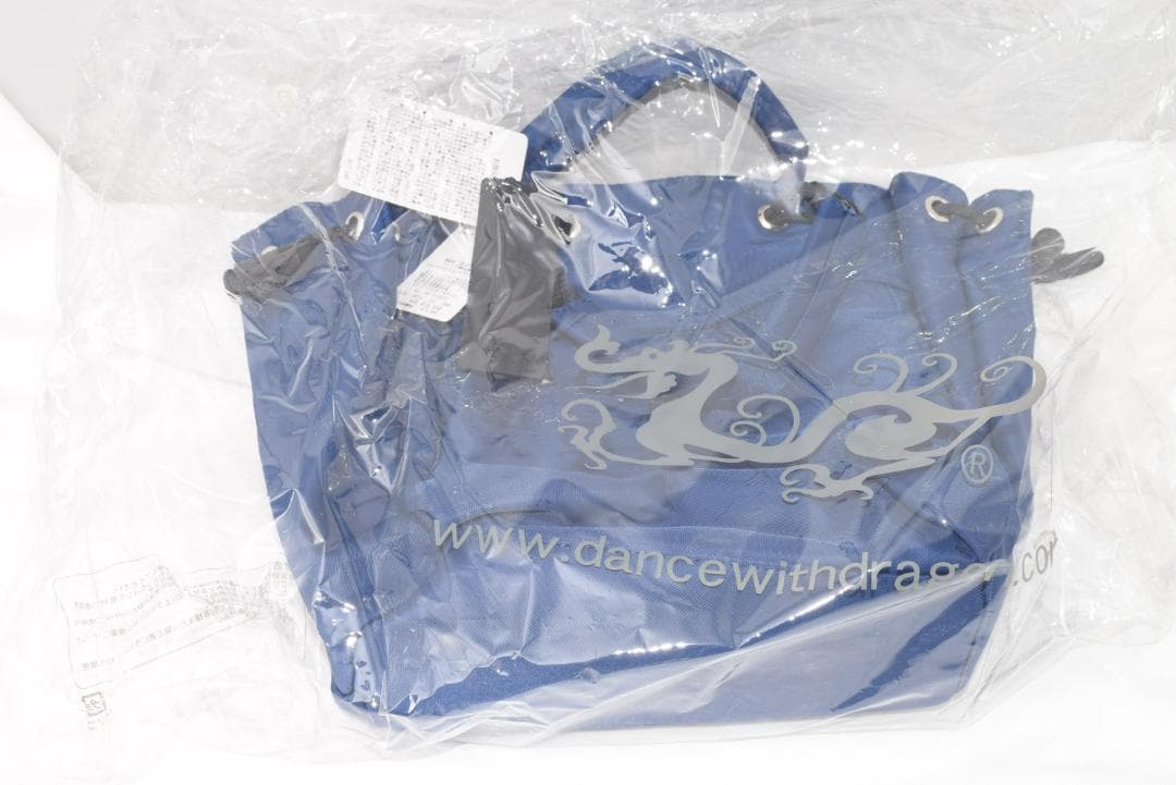 新品☆DANCE WITH DRAGON ハトメ巾着カートポーチ☆ネイビー