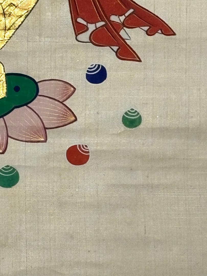 「愛染明王 彩色木版画」1枚|仏像 仏画 仏教美術 江戸時代 木版刷り 真言宗