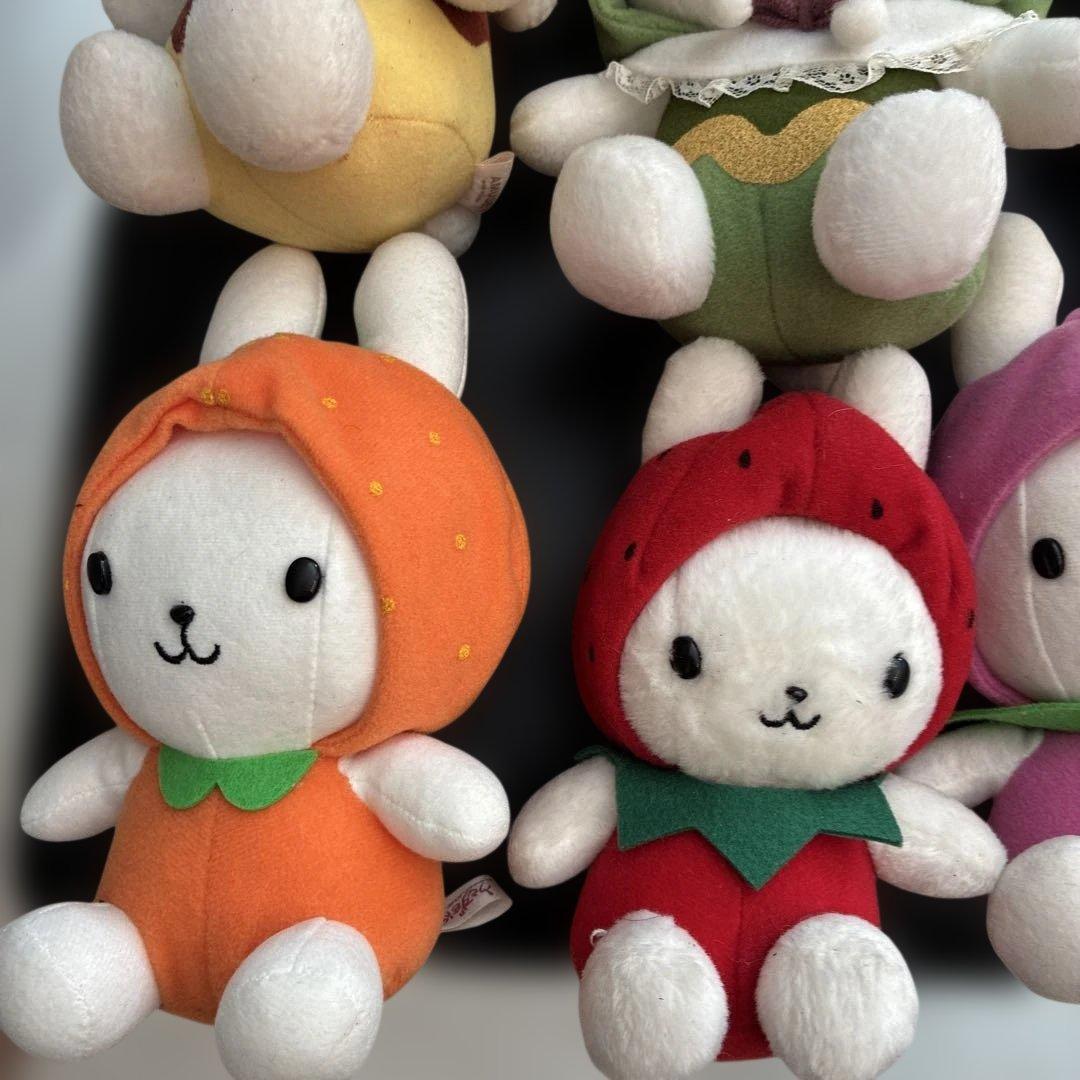 左下！平成レトロうさずきんぬいぐるみ 12体セット