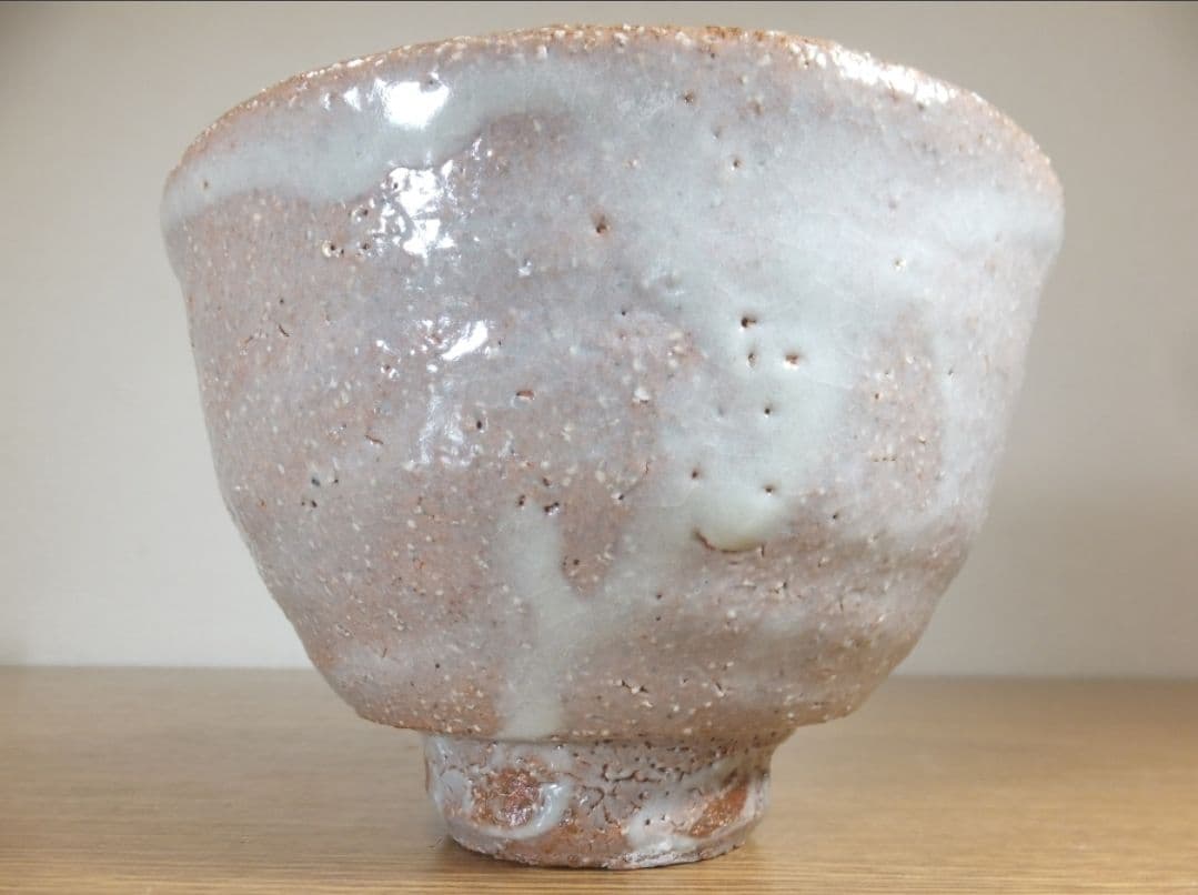 真作保証 吉賀将夫 自作 萩焼 日展理事 コレクター放出品 茶道具 山口県